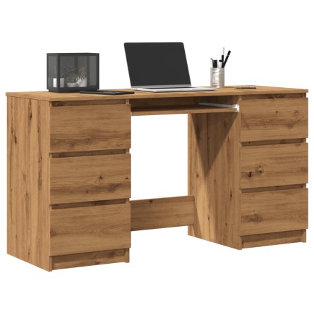 Escritorio madera de ingeniería roble artisan 140x50x77 cm de , Escritorios - Ref: Foro24-855961, Precio: 196,13 €, Descuento: %