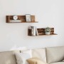 Estantes de pared 2 uds madera envejecida 75x16,5x16,5 cm de , Estantes y estanterías - Ref: Foro24-860038, Precio: 38,72 €, ...
