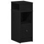 Mesilla de noche con cajón negro 25x31x66 cm de , Mesitas de noche - Ref: Foro24-858616, Precio: 66,83 €, Descuento: %