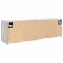 Armario de pared baño madera ingeniería gris sonoma 100x25x30cm de , Tocadores de baño - Ref: Foro24-860099, Precio: 53,99 €,...