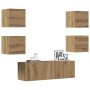 Mueble para TV de pared madera contrachapada artesanal 5 piezas de , Muebles TV - Ref: Foro24-3329146, Precio: 142,79 €, Desc...