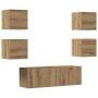 Mueble para TV de pared madera contrachapada artesanal 5 piezas de , Muebles TV - Ref: Foro24-3329146, Precio: 142,79 €, Desc...