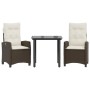 Set comedor de jardín 3 piezas y cojines ratán sintético marrón de , Conjuntos de jardín - Ref: Foro24-3212772, Precio: 358,2...
