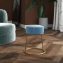 Hocker redondo azul claro terciopelo de , Taburetes y sillas plegables - Ref: Foro24-340261, Precio: 43,63 €, Descuento: %