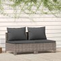 Sofá de jardín de 2 plazas con cojines ratán sintético gris de , Conjuntos de jardín - Ref: Foro24-362691, Precio: 179,52 €, ...