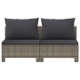 Sofá de jardín de 2 plazas con cojines ratán sintético gris de , Conjuntos de jardín - Ref: Foro24-362691, Precio: 179,52 €, ...