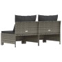 Sofá de jardín de 2 plazas con cojines ratán sintético gris de , Conjuntos de jardín - Ref: Foro24-362691, Precio: 179,52 €, ...