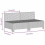 Sofá de jardín de 2 plazas con cojines ratán sintético gris de , Conjuntos de jardín - Ref: Foro24-362691, Precio: 179,52 €, ...