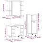 Juego de muebles baño 3 piezas madera ingeniería roble artisan de , Muebles de baño - Ref: Foro24-3328568, Precio: 194,02 €, ...