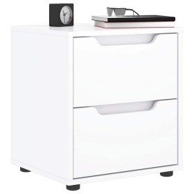 Mesilla de noche VISNES blanca 45x40x50 cm madera de ingeniería de , Mesitas de noche - Ref: Foro24-4108280, Precio: 75,33 €,...