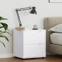 Mesilla de noche VISNES blanca 45x40x50 cm madera de ingeniería de , Mesitas de noche - Ref: Foro24-4108280, Precio: 75,33 €,...