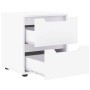 Mesilla de noche VISNES blanca 45x40x50 cm madera de ingeniería de , Mesitas de noche - Ref: Foro24-4108280, Precio: 75,33 €,...