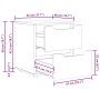 Mesilla de noche VISNES blanca 45x40x50 cm madera de ingeniería de , Mesitas de noche - Ref: Foro24-4108280, Precio: 75,33 €,...