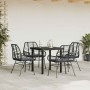 Juego de comedor jardín 5 piezas cojines ratán sintético negro de , Conjuntos de jardín - Ref: Foro24-3334549, Precio: 320,02...