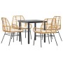Juego de comedor jardín 5 piezas cojines ratán sintético marrón de , Conjuntos de jardín - Ref: Foro24-3334556, Precio: 322,3...