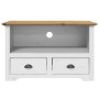 Mueble de TV 2 cajones BODO madera pino marrón 91,5x44,5x56 cm de , Muebles TV - Ref: Foro24-355075, Precio: 112,14 €, Descue...