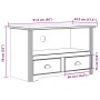 Mueble de TV 2 cajones BODO madera pino marrón 91,5x44,5x56 cm de , Muebles TV - Ref: Foro24-355075, Precio: 112,14 €, Descue...