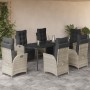 Set comedor jardín 7 pzas y cojines ratán sintético gris claro de , Conjuntos de jardín - Ref: Foro24-3213466, Precio: 1,00 €...