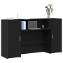 Mostrador de recepción roble negro 180x50x103,5 cm de , Escritorios - Ref: Foro24-3324206, Precio: 295,32 €, Descuento: %