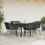Juego de comedor jardín 5 piezas cojines ratán sintético negro de , Conjuntos de jardín - Ref: Foro24-3334612, Precio: 354,09...