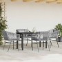 Juego comedor jardín 5 pzas cojines ratán sintético vidrio gris de , Conjuntos de jardín - Ref: Foro24-3334627, Precio: 404,1...