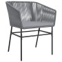 Juego comedor jardín 5 pzas cojines ratán sintético vidrio gris de , Conjuntos de jardín - Ref: Foro24-3334627, Precio: 404,1...