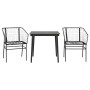 Muebles de jardín 3 piezas ratán sintético vidrio negro de , Conjuntos de jardín - Ref: Foro24-3334485, Precio: 194,46 €, Des...