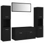 Juego de muebles de baño madera de ingeniería negro de vidaXL, Muebles de baño - Ref: Foro24-3071064, Precio: 218,91 €, Descu...