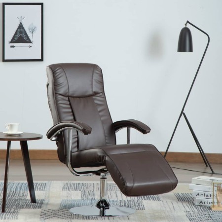 Sillón de TV de cuero sintético marrón en Sillones | Comprar online en Foru.es