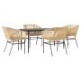 Juego de comedor jardín 5 piezas cojines ratán sintético marrón de , Conjuntos de jardín - Ref: Foro24-3334523, Precio: 405,9...