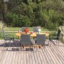Set de muebles de comedor de jardín 7 piezas ratán PE gris de vidaXL, Conjuntos de jardín - Ref: Foro24-3070759, Precio: 524,...