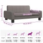 Cama para perros de tela gris taupé 70x45x30 cm de , Camas para perros - Ref: Foro24-171861, Precio: 77,91 €, Descuento: %