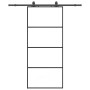 Puerta corredera con set herrajes negro 90x205 cm vidrio ESG de , Puertas - Ref: Foro24-3375798, Precio: 267,46 €, Descuento: %