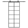 Puerta corredera con set herrajes negro 90x205 cm vidrio ESG de , Puertas - Ref: Foro24-3375791, Precio: 224,09 €, Descuento: %