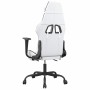 Silla gaming masaje y reposapiés cuero sintético negro blanco de , Sillones para videojuegos - Ref: Foro24-345421, Precio: 11...