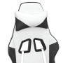 Silla gaming masaje y reposapiés cuero sintético negro blanco de , Sillones para videojuegos - Ref: Foro24-345421, Precio: 11...