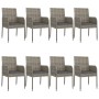 Set comedor jardín 9 pzas y cojines ratán sintético negro gris de , Conjuntos de jardín - Ref: Foro24-3185152, Precio: 580,90...