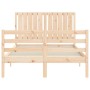 Estructura de cama con cabecero madera maciza 120x200 cm de vidaXL, Camas y somieres - Ref: Foro24-3194761, Precio: 120,47 €,...
