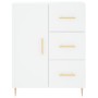 Aparador alto madera contrachapada blanco 69,5x34x180 cm de , Aparadores - Ref: Foro24-3189429, Precio: 146,89 €, Descuento: %
