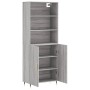 Aparador alto madera contrachapada gris sonoma 69,5x34x180 cm de , Aparadores - Ref: Foro24-3189235, Precio: 130,44 €, Descue...