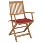 Sillas de jardín plegables 2 uds y cojines madera maciza acacia de , Sillas de jardín - Ref: Foro24-3064596, Precio: 157,14 €...