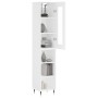 Aparador alto madera contrachapada blanco 34,5x34x180 cm de , Aparadores - Ref: Foro24-3199345, Precio: 90,85 €, Descuento: %