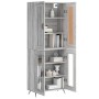 Aparador alto madera contrachapada gris sonoma 69,5x34x180 cm de , Aparadores - Ref: Foro24-3199599, Precio: 151,26 €, Descue...