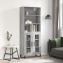 Aparador alto madera contrachapada gris sonoma 69,5x34x180 cm de , Aparadores - Ref: Foro24-3189347, Precio: 144,92 €, Descue...