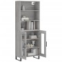 Aparador alto madera contrachapada gris sonoma 69,5x34x180 cm de , Aparadores - Ref: Foro24-3189347, Precio: 144,92 €, Descue...