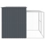 Caseta perros con corral acero galvanizado gris 214x253x181 cm de , Casetas para perros - Ref: Foro24-3189131, Precio: 469,82...