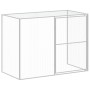 Caseta perros con corral acero galvanizado gris 214x253x181 cm de , Casetas para perros - Ref: Foro24-3189131, Precio: 469,82...