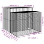 Caseta perros con corral acero galvanizado gris 214x253x181 cm de , Casetas para perros - Ref: Foro24-3189131, Precio: 469,82...