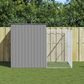 Caseta perros corral acero galvanizado gris claro 214x253x181cm de , Casetas para perros - Ref: Foro24-3189125, Precio: 386,3...