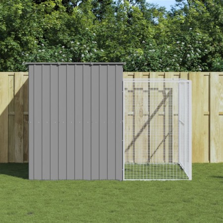 Caseta perros corral acero galvanizado gris claro 214x253x181cm de , Casetas para perros - Ref: Foro24-3189125, Precio: 386,3...